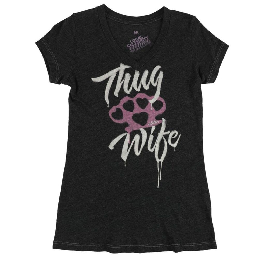 Local Celebrity Womens Thug Wife Graphic T-Shirt, NWT